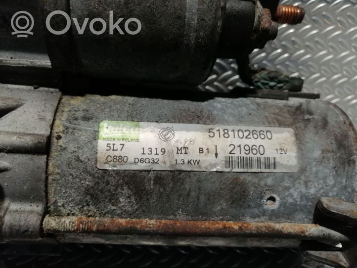 Fiat Doblo Starter motor 518102660