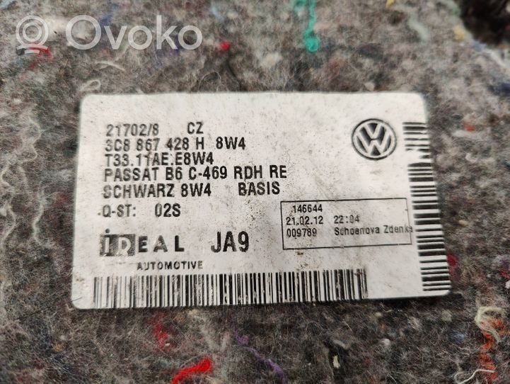 Volkswagen PASSAT CC Rivestimento pannello inferiore del bagagliaio/baule 3C8867428H
