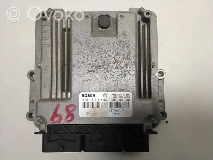 Renault Trafic II (X83) Kit calculateur ECU et verrouillage 237101754R