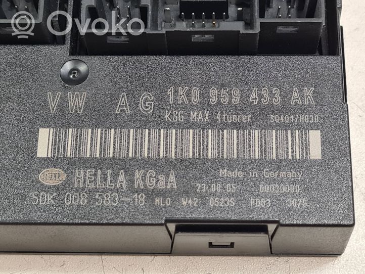 Skoda Octavia Mk2 (1Z) Moduł / Sterownik komfortu 1K0959433AK