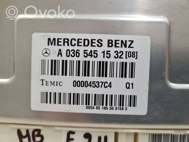 Mercedes-Benz E W211 Piekares vadības bloks A0365451532