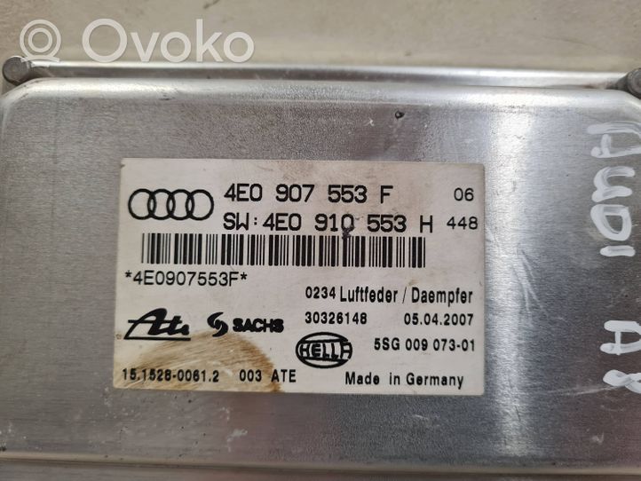 Audi A8 S8 D3 4E Module de commande suspension pneumatique arrière 4E0907553F