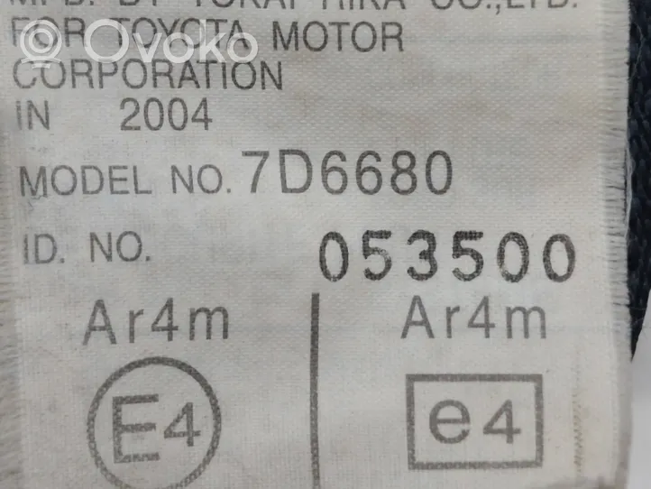 Toyota Corolla Verso E121 Cinture di sicurezza tetto 7D6680