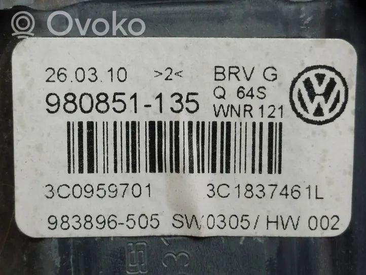 Volkswagen PASSAT B6 Silniczek podnośnika szyby drzwi przednich 3C0959701