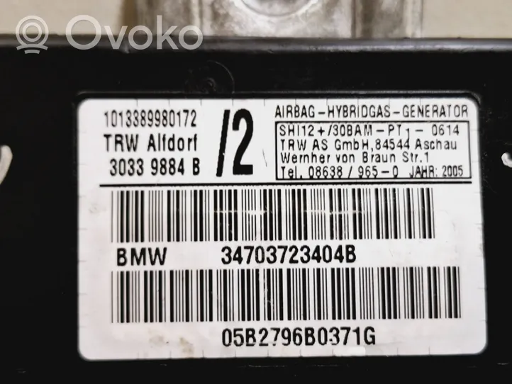 BMW X5 E53 Poduszka powietrzna Airbag drzwi przednich 34703723404B