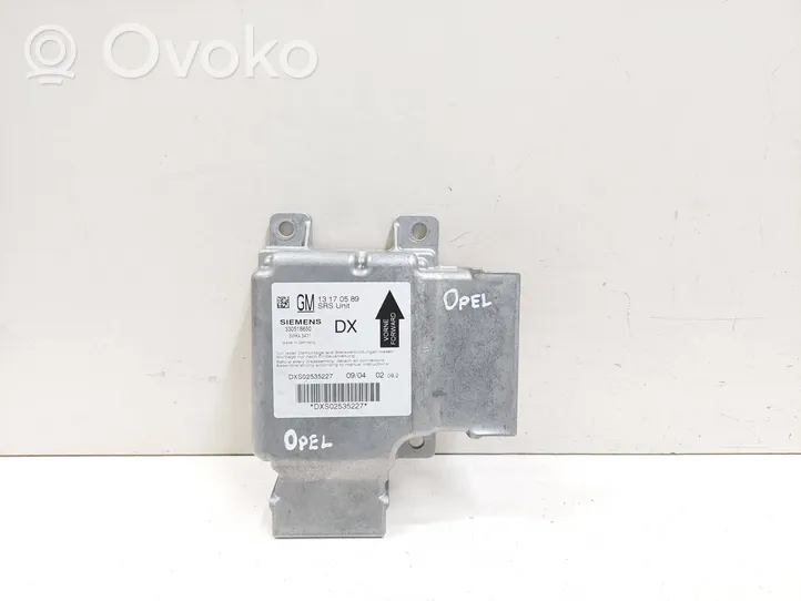 Opel Vectra C Airbag control unit/module 13170589