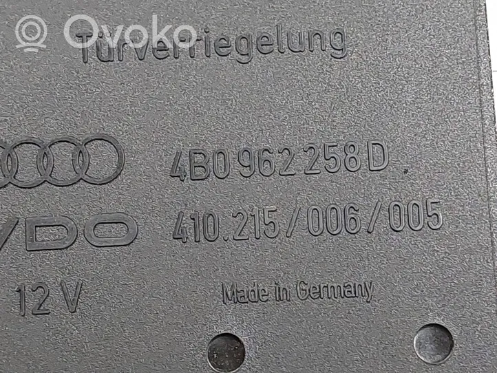 Audi A6 S6 C5 4B Moduł / Sterownik komfortu 4B0962258D