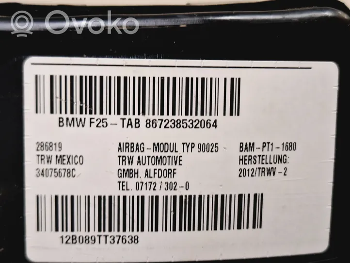 BMW X3 F25 Airbag sedile 867238532064