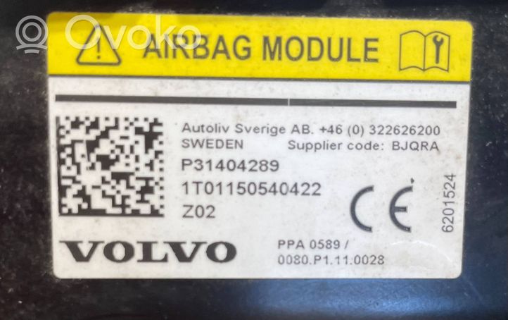 Volvo V40 Poduszka powietrzna Airbag dla pieszych 31404289