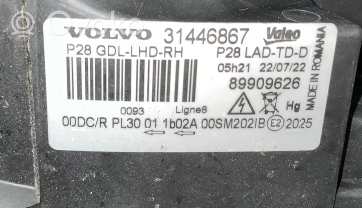Volvo XC90 Headlight/headlamp 31446867
