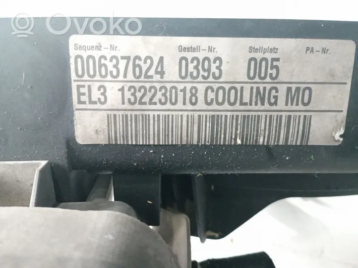 Opel Insignia B Ventilateur de refroidissement de radiateur électrique 13223018
