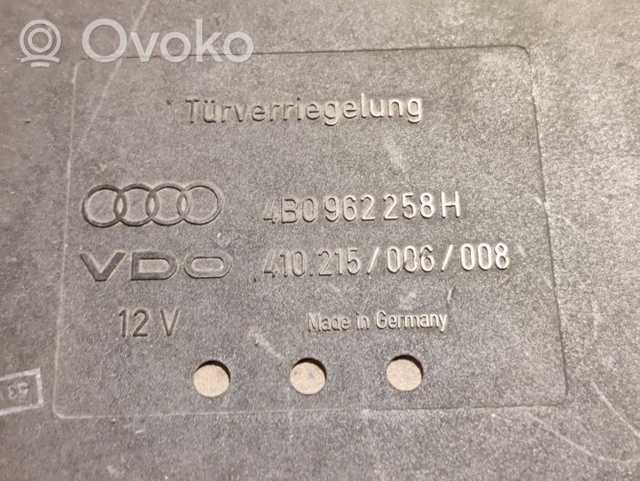 Audi A6 S6 C5 4B Moduł / Sterownik komfortu 4B0962258H