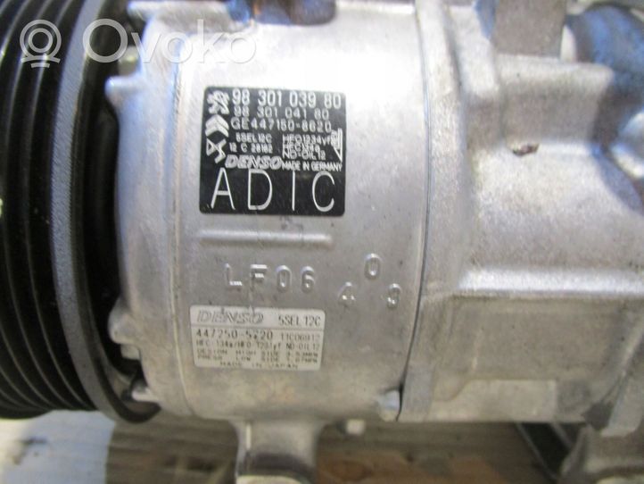 Citroen C5 Aircross Compressore aria condizionata (A/C) (pompa) 9830103980