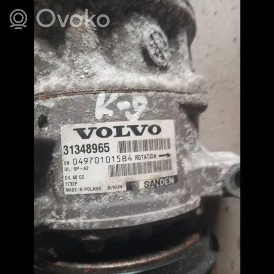 Volvo V40 Ilmastointilaitteen kompressorin pumppu (A/C) 31348965