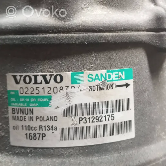 Volvo V40 Kompresor / Sprężarka klimatyzacji A/C 31292175