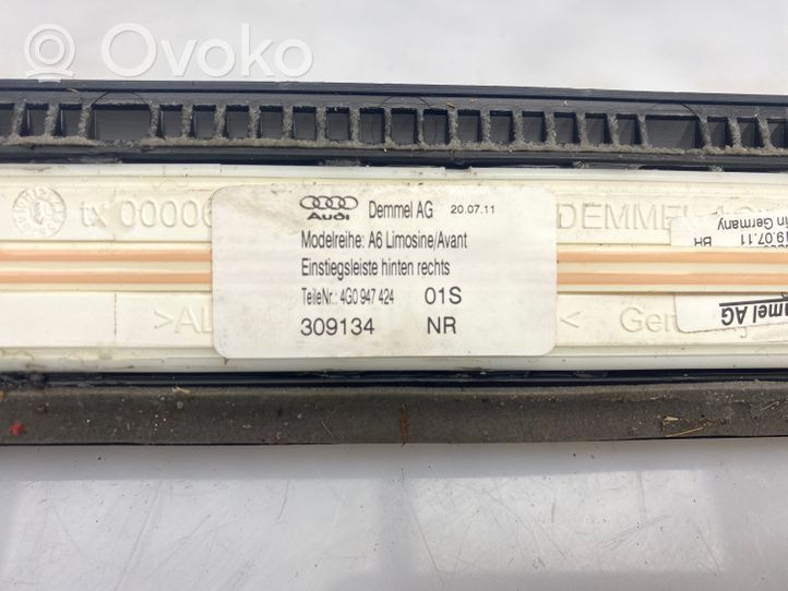 Audi A6 S6 C7 4G Aizmugurējā sliekšņa dekoratīvā apdare (iekšējā) 4G0947424