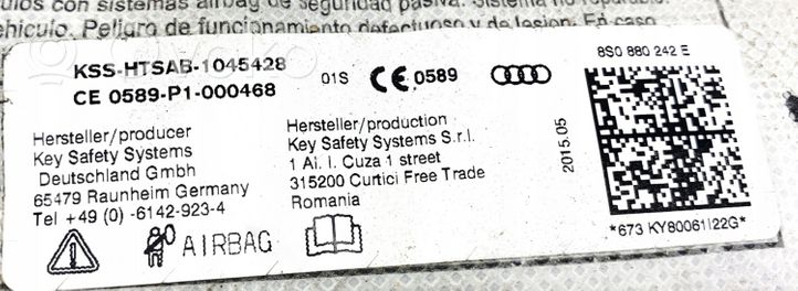 Audi TT TTS RS Mk3 8S Istuimen turvatyyny 8S0880242E