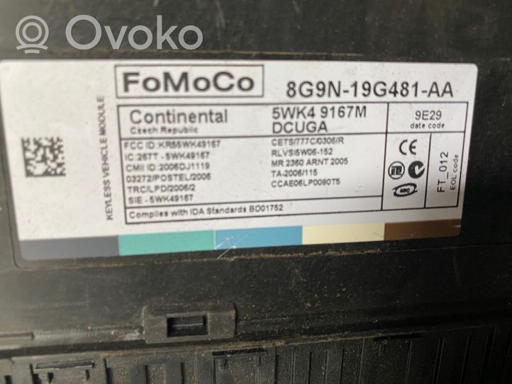 Volvo XC60 Moduł / Sterownik komfortu 8G9N19G481AA