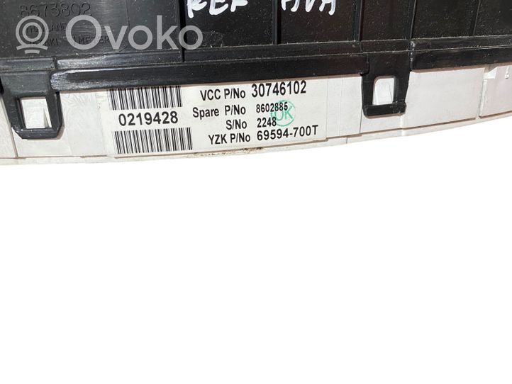 Volvo S60 Compteur de vitesse tableau de bord 30746102