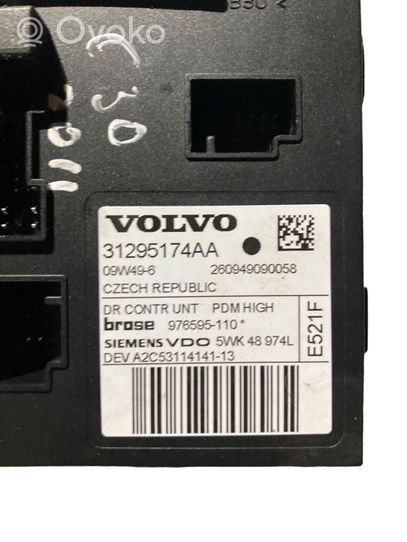 Volvo C30 Moteur de lève-vitre de porte avant 31295174AA