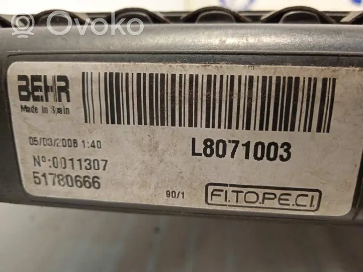 Peugeot Bipper Radiateur de refroidissement 51780666