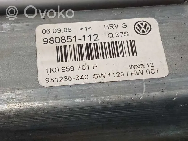 Volkswagen Passat Alltrack Mechaninis priekinio lango pakėlimo mechanizmas 1K0959701P