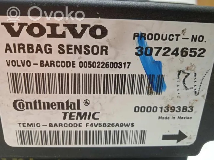 Volvo S40 Gaisa spilvenu vadības bloks 30724652