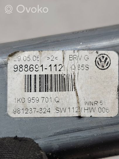 Volkswagen PASSAT B6 Silniczek podnośnika szyby drzwi przednich 1K0959701Q
