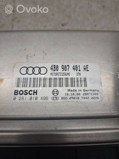 Audi A6 S6 C6 4F Moottorin ohjainlaite/moduuli 4B0907401AE