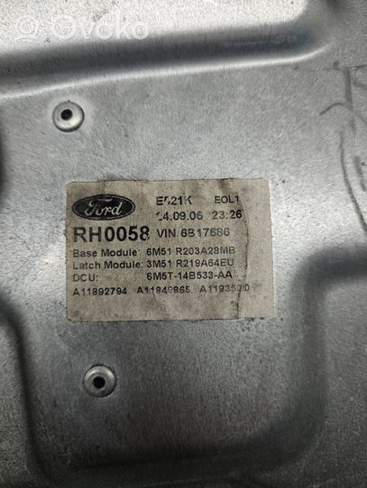 Ford C-MAX I Front door window regulator with motor 6M51R203A28MB