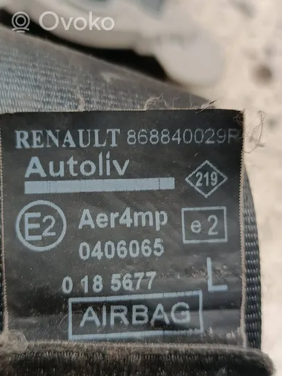 Renault Laguna III Etuistuimen turvavyö 868840029R