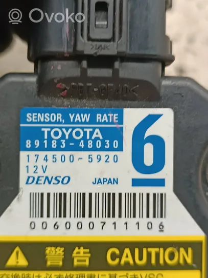 Toyota iQ ESP acceleration yaw rate sensor 8918348030