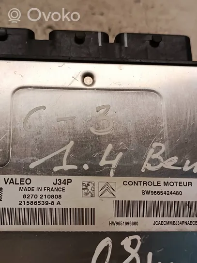 Citroen C3 Sterownik / Moduł ECU Sw9665424480