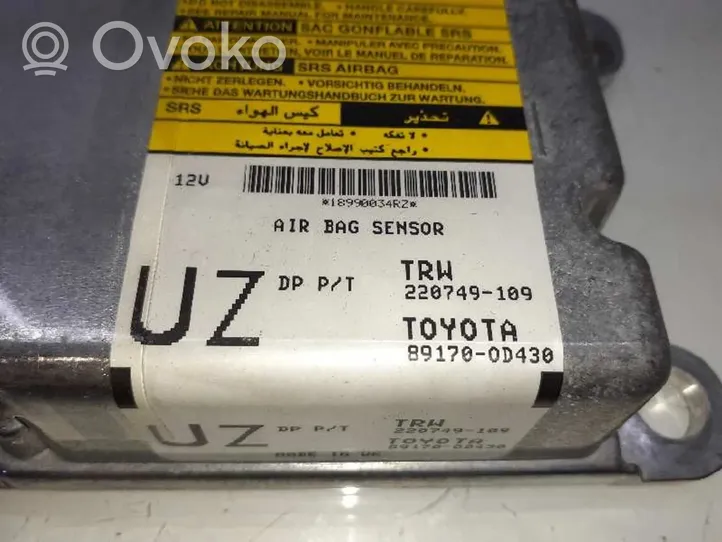 Toyota Yaris Poduszki powietrzne Airbag / Komplet 891700D430