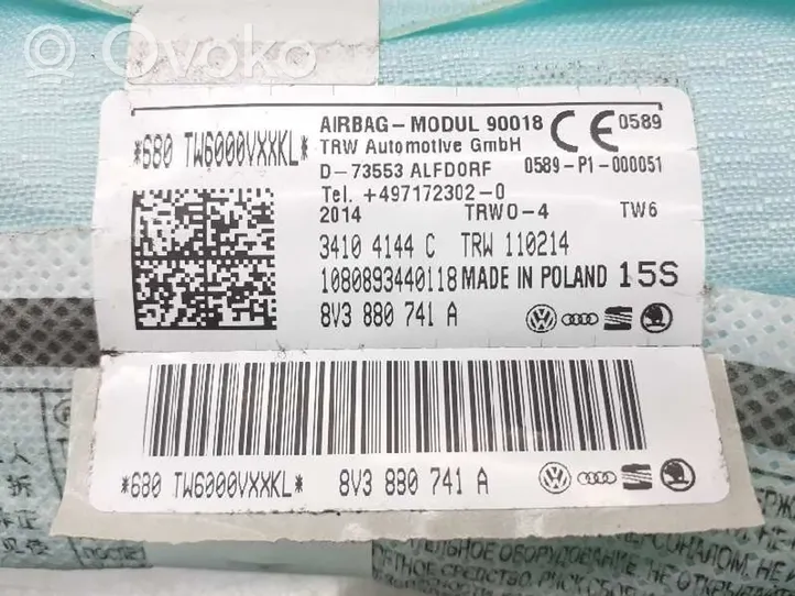 Audi A3 S3 8V Poduszki powietrzne Airbag / Komplet 