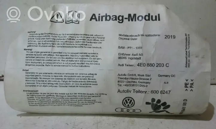 Audi A8 S8 D3 4E Airbag latéral 4E0880203C