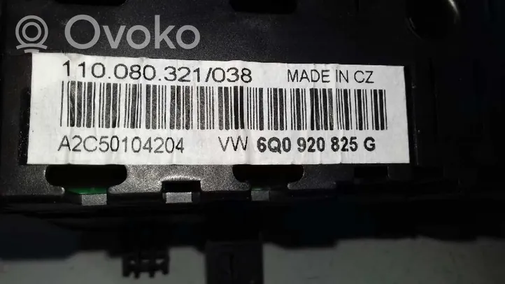 Volkswagen Polo IV 9N3 Tachimetro (quadro strumenti) 6Q0920825G