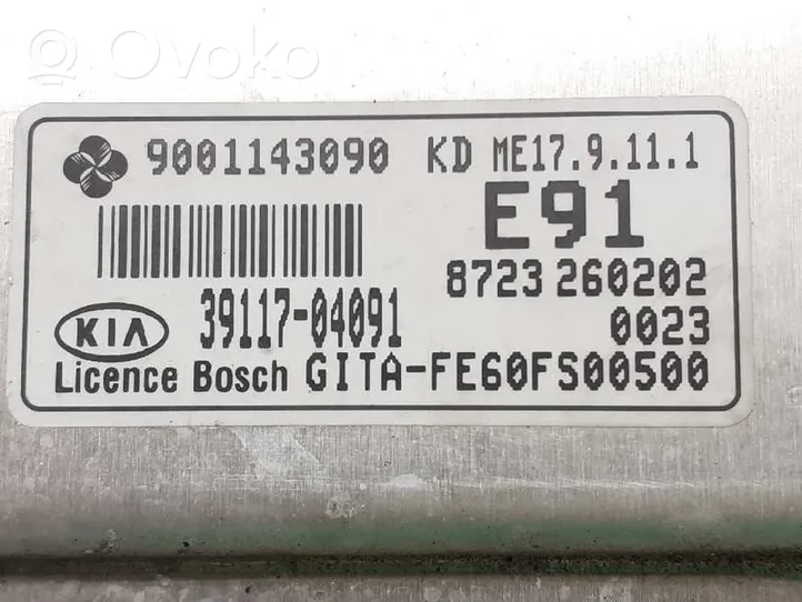 KIA Picanto Komputer / Sterownik ECU silnika 3911704091