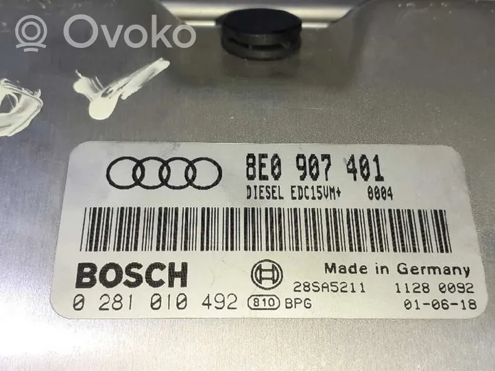 Audi A4 Allroad Komputer / Sterownik ECU silnika 8E0907401