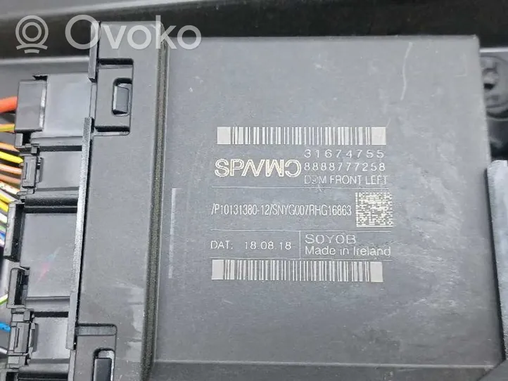 Volvo XC40 Alzacristalli manuale della portiera anteriore 30747091