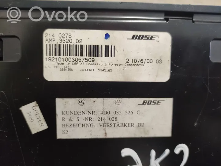Audi A8 S8 D2 4D Amplificateur de son 4D0035225C