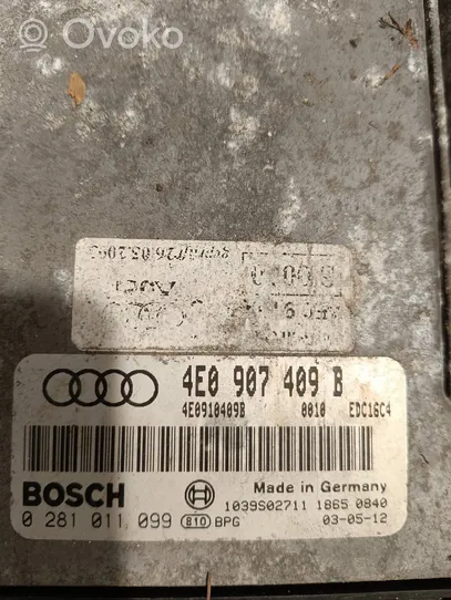 Audi A8 S8 D3 4E Centralina/modulo del motore 4E0907409B