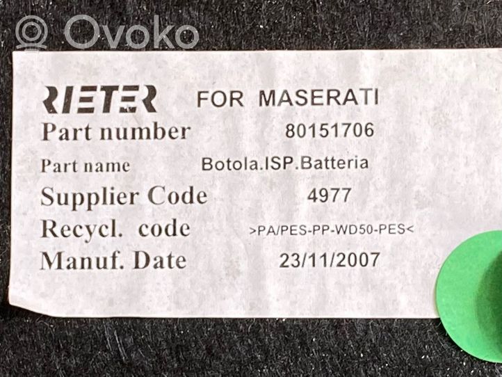 Maserati GranTurismo Doublure de coffre arrière, tapis de sol 80151706