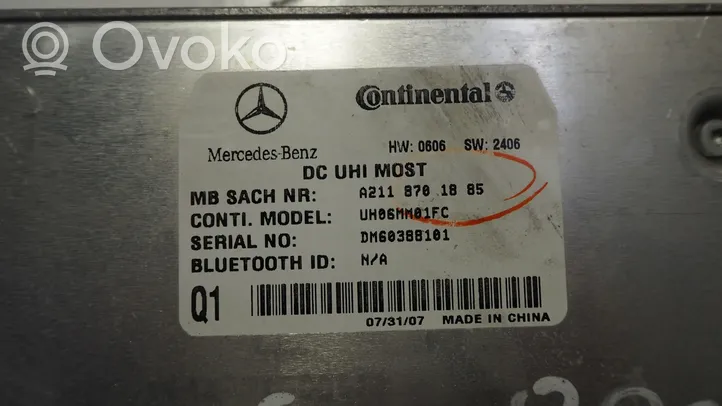 Mercedes-Benz GL X164 Module unité de contrôle Bluetooth A2118701885