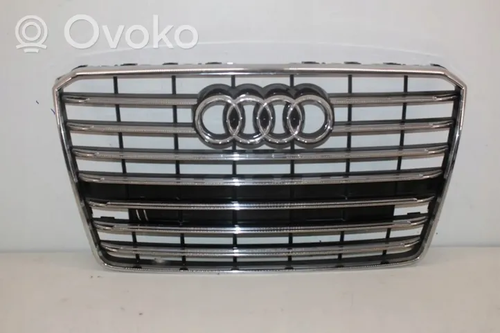 Audi A8 S8 D4 4H Etupuskurin ylempi jäähdytinsäleikkö 4H0853651AA