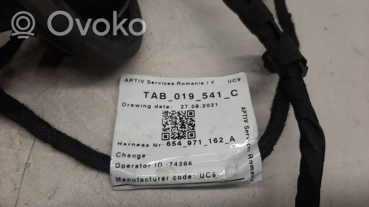 Opel Grandland X Faisceau de câblage de porte arrière 654971162A