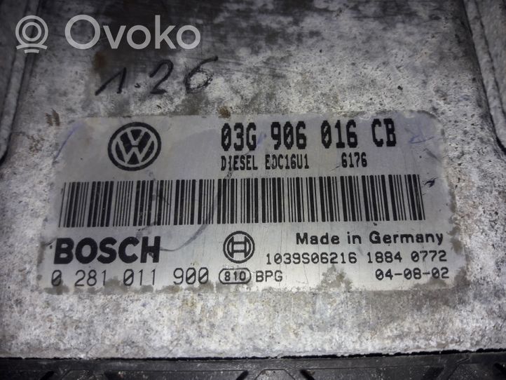 Volkswagen Golf V Centralina/modulo del motore 0281011900