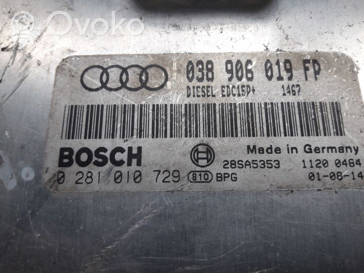 Audi A4 S4 B6 8E 8H Sterownik / Moduł ECU 0281010729