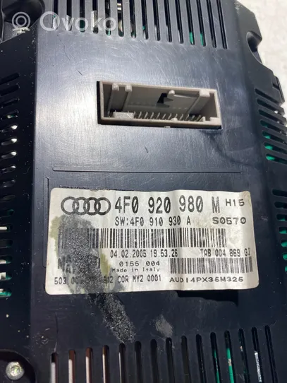 Audi A6 S6 C6 4F Spidometras (prietaisų skydelis) 4F0920980M