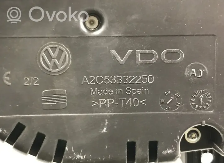 Volkswagen Polo V 6R Compteur de vitesse tableau de bord A2C53332250